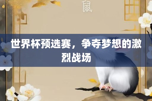 世界杯预选赛，争夺梦想的激烈战场
